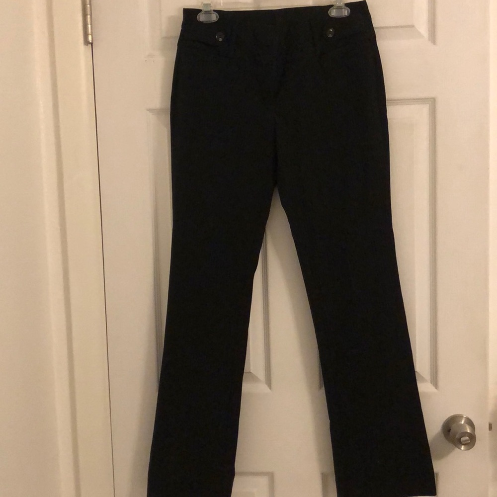 Dress pinstripe slacks.